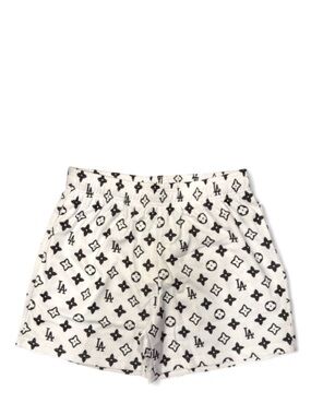 Bravest Studios LA Monogram AOP White Mesh Shorts Size Men’s Large (NWT)